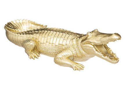 Statuette Krokodil gold H11cm