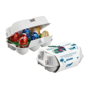 6er Karton Lindt Lindor Mini-Eier – personalisiert bedruckt TK Gruppe® Grosshandel 