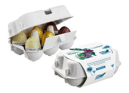 6er Ostereier-Karton mit Ferrero Rocher Eiern – Inklusive Personalisierung TK Gruppe® Grosshandel 