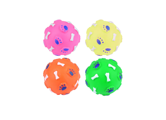 7 cm großer Hundeball – 4 verschiedene Farben mit Pfeife – interaktives Spielzeug für Training und Spaß TK Gruppe® Grosshandel 