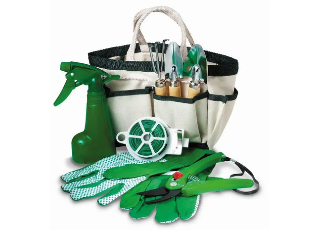 7-teiliges Gartenset GARDENIA - Beige für umfassende Gartenpflege TK Gruppe® Grosshandel 