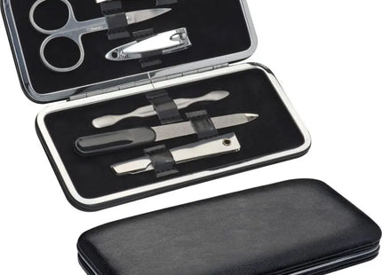 7-tlg. Maniküre-Set in Schwarz – Pflege für Nägel unterwegs TK Gruppe® Grosshandel 