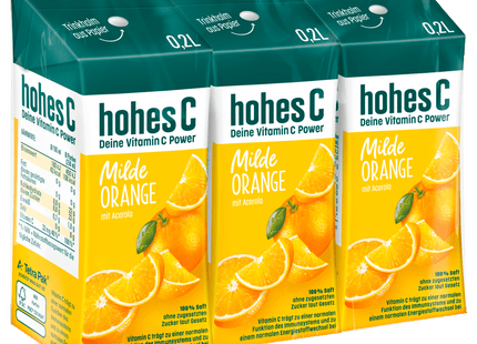 Hohes C Milde Orange 100% Saft 3x0,2l