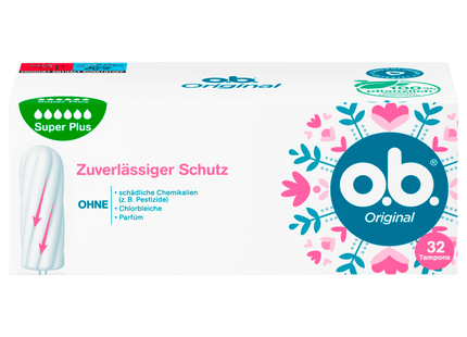 o,b, Tampons Original Super Plus 32 Stück