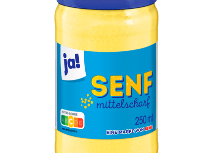 ja! Senf mittelscharf 250ml