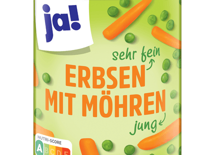 ja! Erbsen extra fein & Möhren sehr fein 530g