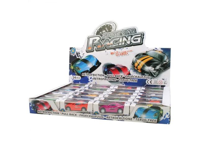 7cm Sportwagen mit Rückzugmotor in Farbe - Einzelverpacktes Spielzeugauto TK Gruppe® Grosshandel 