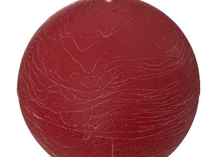 Kugelkerze rustikal rot 445g