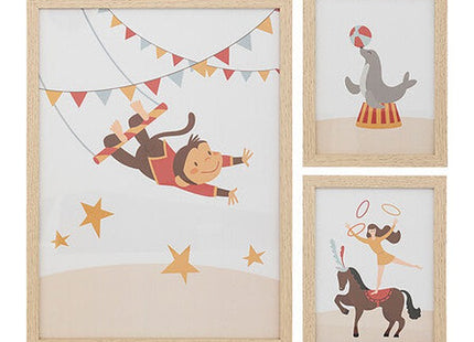 3er-Set Rahmen "Circus" aus Papier &amp