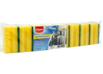 8-Piece Handle Strip Sponge Scrubbers: Convenient Pack for Effective Household Cleaning Tasks TK Gruppe® Grosshandel 
