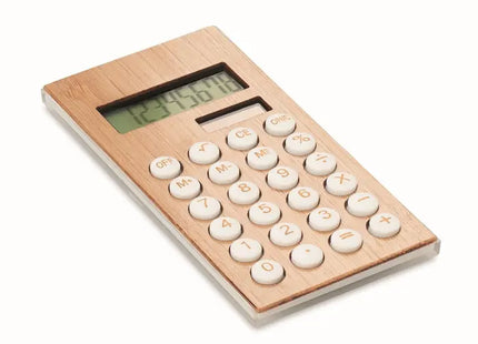 8-stelliger Dual-Rechner CALCUBAM - Holz, Nachhaltig, Präzise, Kompakt TK Gruppe® Grosshandel 