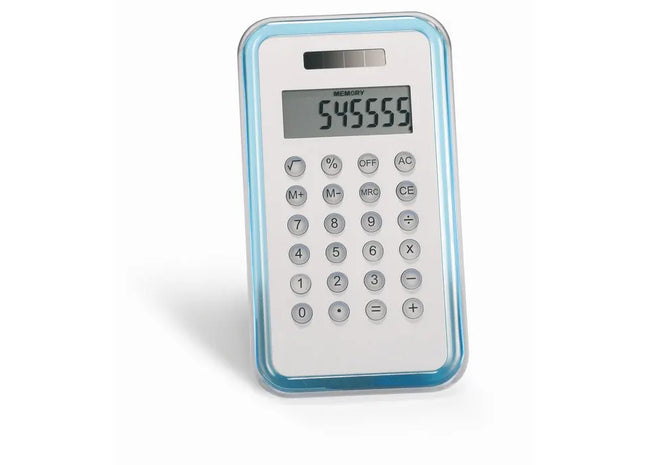 8-stelliger Rechner CULCA - Transparent Blau, Stylisch, Präzise, Kompakt TK Gruppe® Grosshandel 