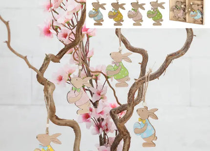 8-teiliges Hasen-Anhängerset, ca. 7 cm Hoch - Ideale Osterdekoration TK Gruppe® Grosshandel 