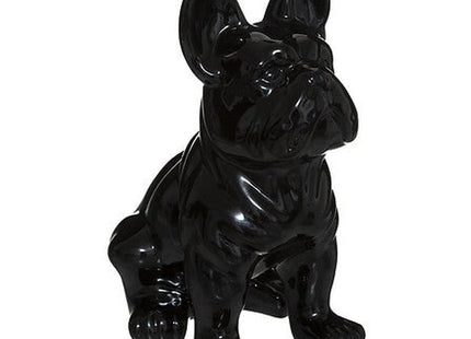 Statuette Bulldogge Keramik schwarz H12cm