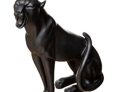 Statuette Leopard Harz schwarz H19,5cm