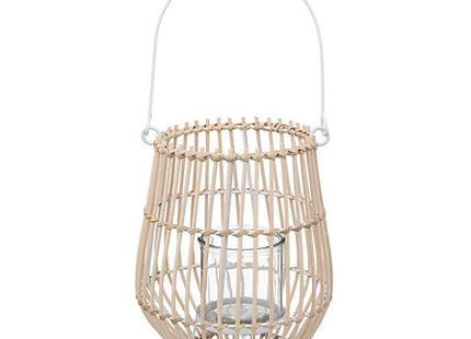 Laterne Metall Rattan H21cm