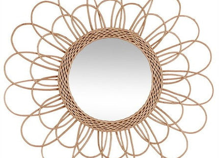 Spiegel "Blume" Rattan D56cm