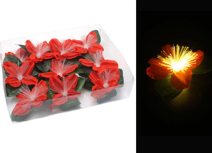 LED-Beleuchteter Weihnachtsstern Kunstblume, im Display – Leuchtend & Festlich TK Gruppe® Grosshandel 