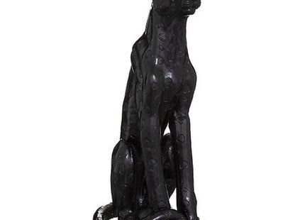 Statuette Leopard schwarz H90cm