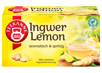 Teekanne Spritziger Ingwer-Lemon 35g, 20 Beutel