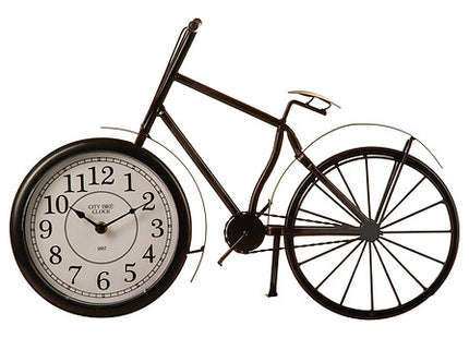 Fahrrad Standuhr schwarz 52x32cm