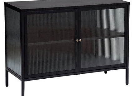 2-türiges Sideboard "Aldir" Metall schwarz 100x75cm