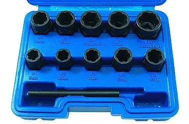 ABZIEHER-SET FUER BECHAEDIGTE MUTTERN: Premium Muttern-Auszieherset - Professionelles Werkzeugkit zum Entfernen beschädigter Muttern TK Gruppe® Grosshandel 