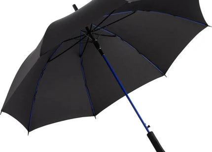 AC-Stockschirm Colorline - Schwarz-Euroblau, stilvoller Regenschutz mit Farbakzenten für modischen Auftritt TK Gruppe® Grosshandel 