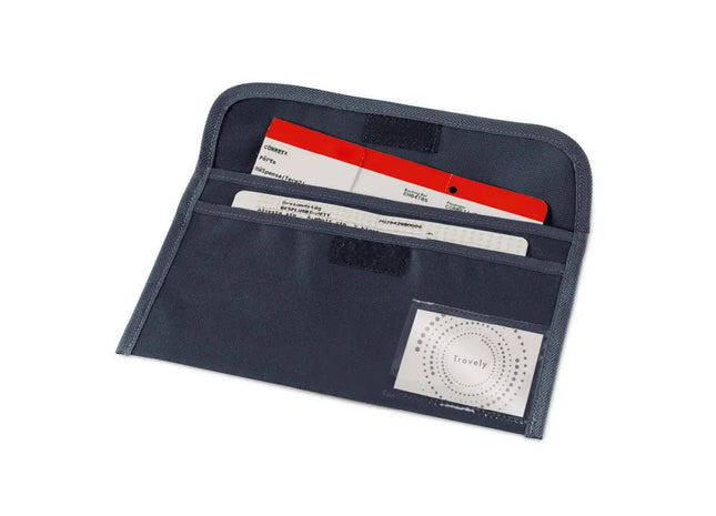 AIRLINE Reisedokumententasche aus 600D in Blau - Perfekte Organisation für unterwegs TK Gruppe® Grosshandel 