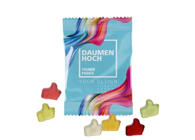 AKTION Fruchtgummi 10g Tüten - 'Daumen hoch' Motiv TK Gruppe® Grosshandel 