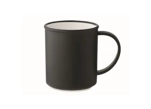 ALAS Vintage Kunststoff-Kaffeebecher 300 ml PP in Schwarz – Retro-Charme für Unterwegs TK Gruppe® Grosshandel 