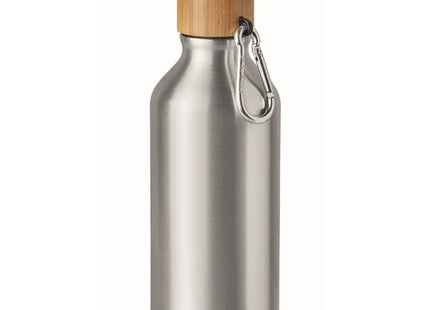 AMEL Mattsilberne Aluminium-Trinkflasche, 400 ml, Kompakt TK Gruppe® Grosshandel 