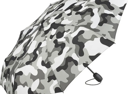 AOC-Mini-Taschenschirm FARE-Camouflage in Grau-Kombi - Stilvoller Schutz mit modernem Muster TK Gruppe® Grosshandel 