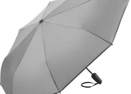AOC-Mini-Taschenschirm FARE-ColorReflex in Silbergrau - Stilvoller Schutz mit reflektierenden Akzenten TK Gruppe® Grosshandel 