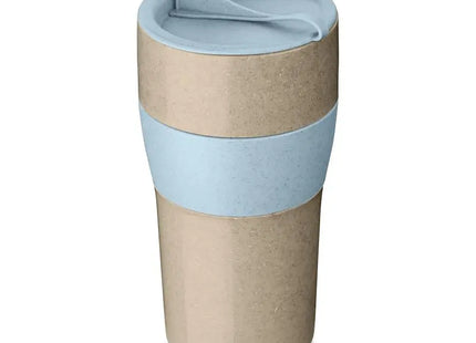 AROMA TO GO XL Thermobecher 700 ml – in Desert Sand & Flower Blue, stilvoll unterwegs TK Gruppe® Grosshandel 