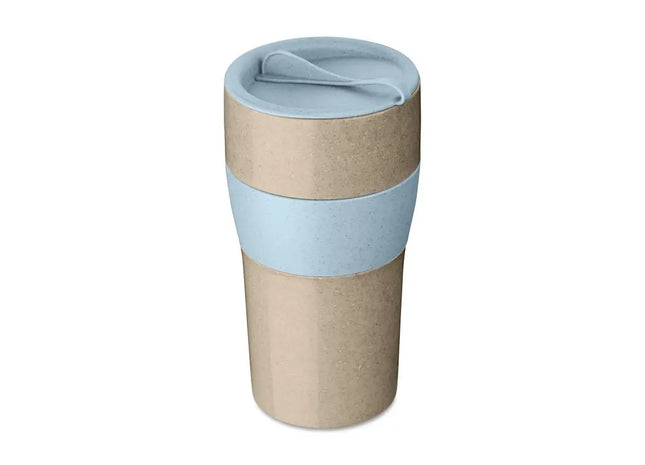 AROMA TO GO XL Thermobecher 700 ml – in Desert Sand & Flower Blue, stilvoll unterwegs TK Gruppe® Grosshandel 