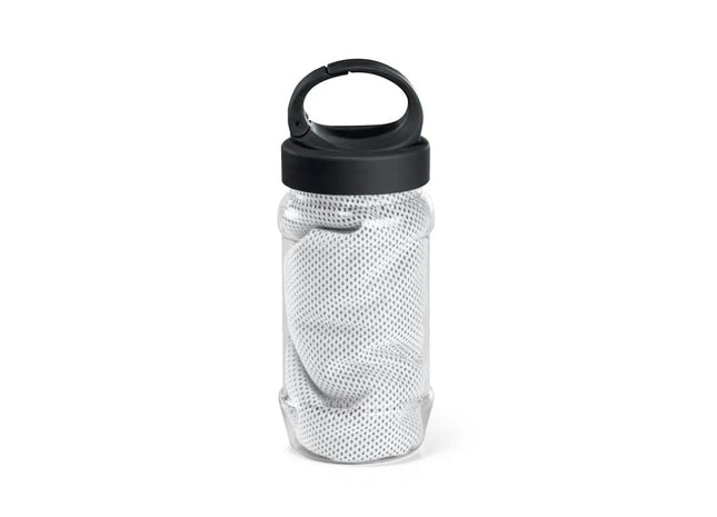 ARTX PLUS Sporttuch - Ultraleichtes Polyamid-Polyester-Tuch mit Flasche - Strahlendes Weiß TK Gruppe® Grosshandel 