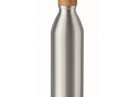 ASPER Mattsilberne Trinkflasche aus Aluminium, 550 ml, Stilvoll TK Gruppe® Grosshandel 
