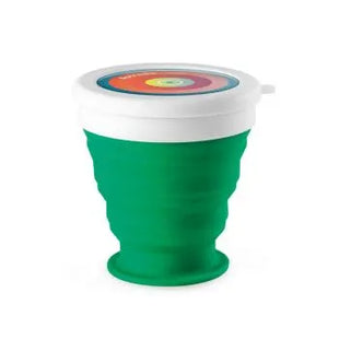 ASTRADA Faltbarer Reisebecher aus Silikon 250ml – Lebhaftes Grün TK Gruppe® Grosshandel 