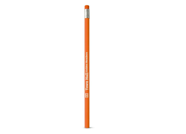 ATENEO Graphitstift mit Radiergummi - Orange, Hochwertig, Vielseitig, Langlebiger Bleistift TK Gruppe® Grosshandel 