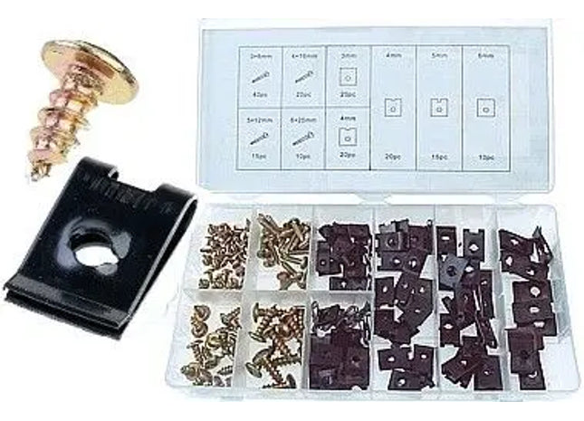 AUTOKAROSSERIE SCHRAUBEN UND UNTERLEGSCHEIBENSATZ: Umfangreicher Autokarosserie Schrauben- und Unterlegscheibensatz - Komplettes Set für Fahrzeugkarosseriereparaturen TK Gruppe® Grosshandel 