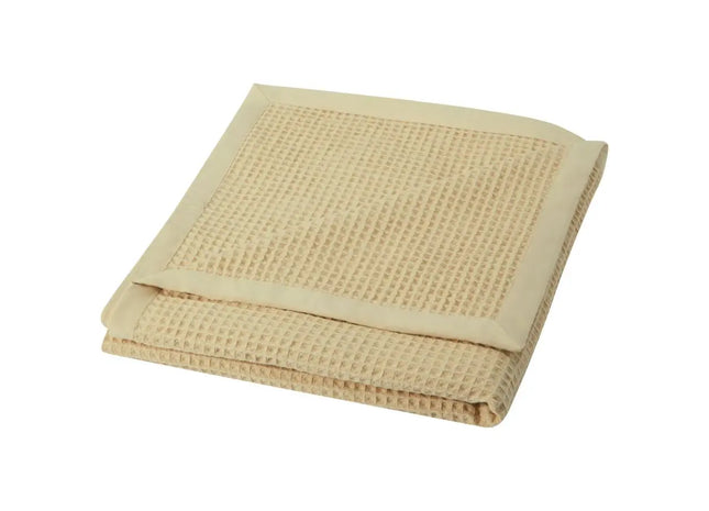 Abele Baumwoll-Waffeldecke in Beige – Elegant & Vielseitig – 150x140 cm TK Gruppe® Grosshandel 