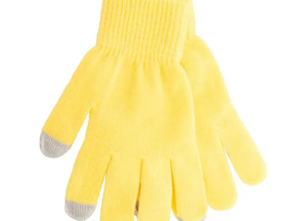 Actium Touchscreen Handschuhe: Gelb-Grau, Bequem, Funktional für Outdoor-Aktivitäten TK Gruppe® Grosshandel 
