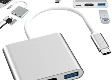 Adapter 3in1 hub usb-c usb 3.0 hdmi 4k