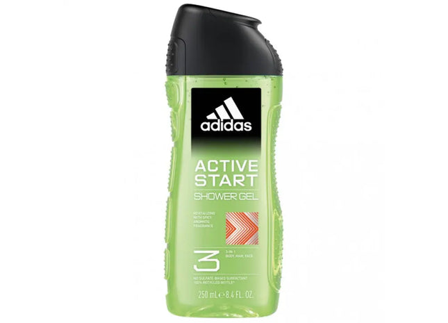 Adidas Active Start 250ml 3in1 Duschgel, Shampoo & Spülung - Belebende Reinigung TK Gruppe® Grosshandel 