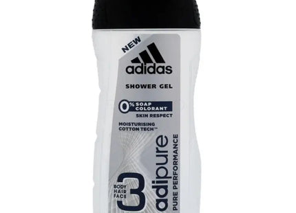 Adidas Adipure 3in1 Herren Duschgel 250ml - Erfrischende Reinigung für Körper, Haar & Gesicht TK Gruppe® Grosshandel 