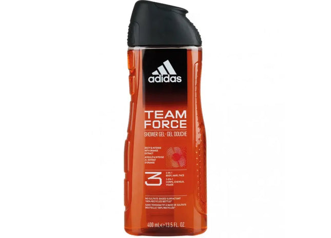 Adidas Team Force 3-in-1 Shower Gel 400ml - Energizing Body, Hair & Face Wash TK Gruppe® Grosshandel 