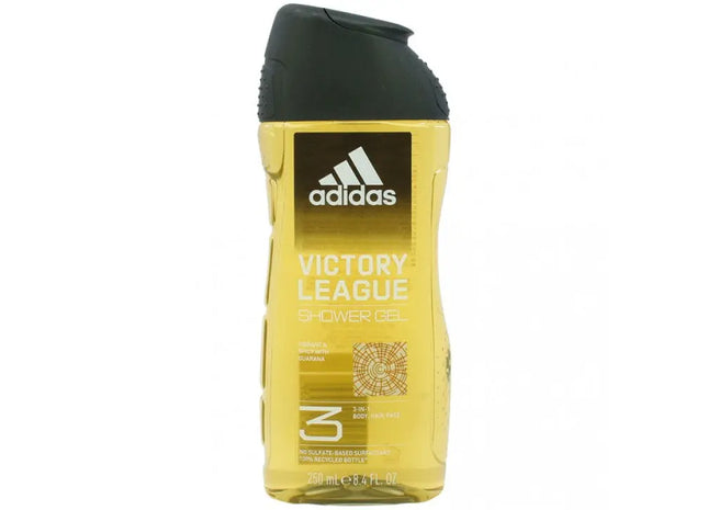 Adidas Victory League 250ml 3-in-1 Duschgel - Belebendes Reinigungsgel für Körper, Haar & Gesicht TK Gruppe® Grosshandel 