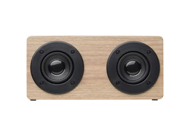 Adrienne Holz Wireless-Lautsprecher, Braun - Eleganter Soundgenuss TK Gruppe® Grosshandel 