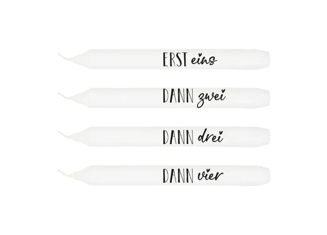 Advents-Stabkerzen-Set, 4er-Pack, Weihnachtsdekor - Festliche Stimmung TK Gruppe® Grosshandel 